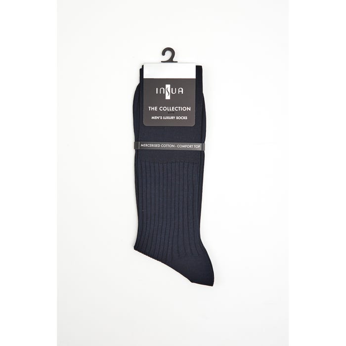 inSua THE COLLECTION-Effen sokken rib mercerised cotton - Insua The Collection
