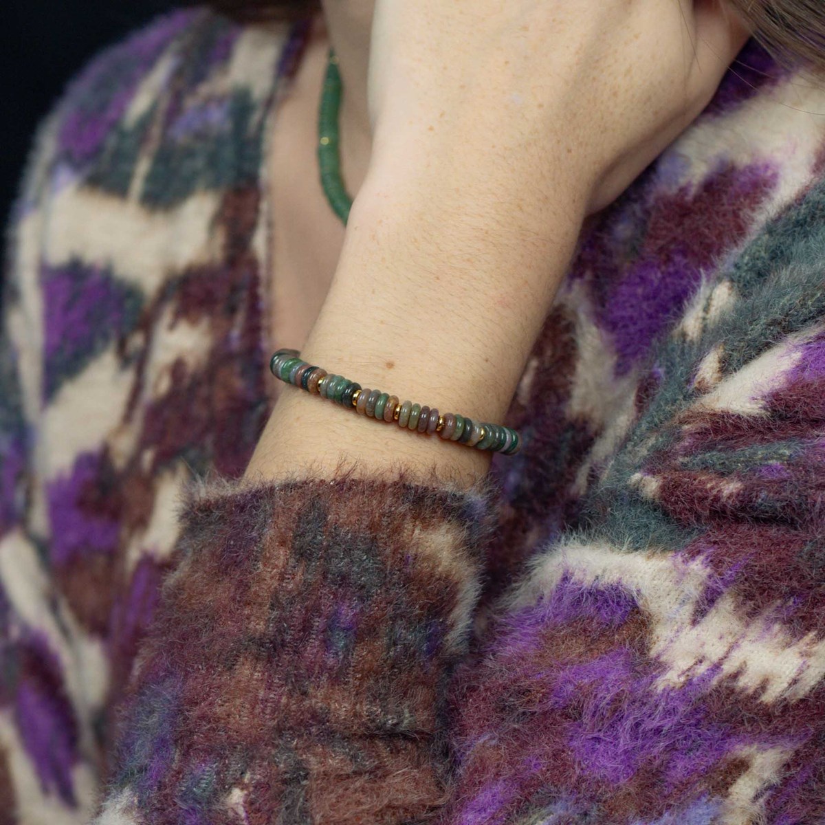 Bracelet Blima en pierres Agate Indienne