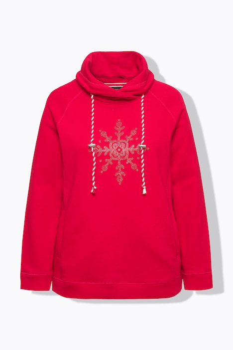 Sweatshirt, Eisstern, Stehkragen, Taschen, Langarm