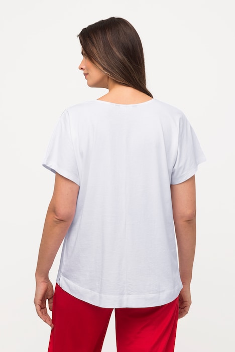 T-Shirt, Stickerei, Oversized, Rundhals, Langarm