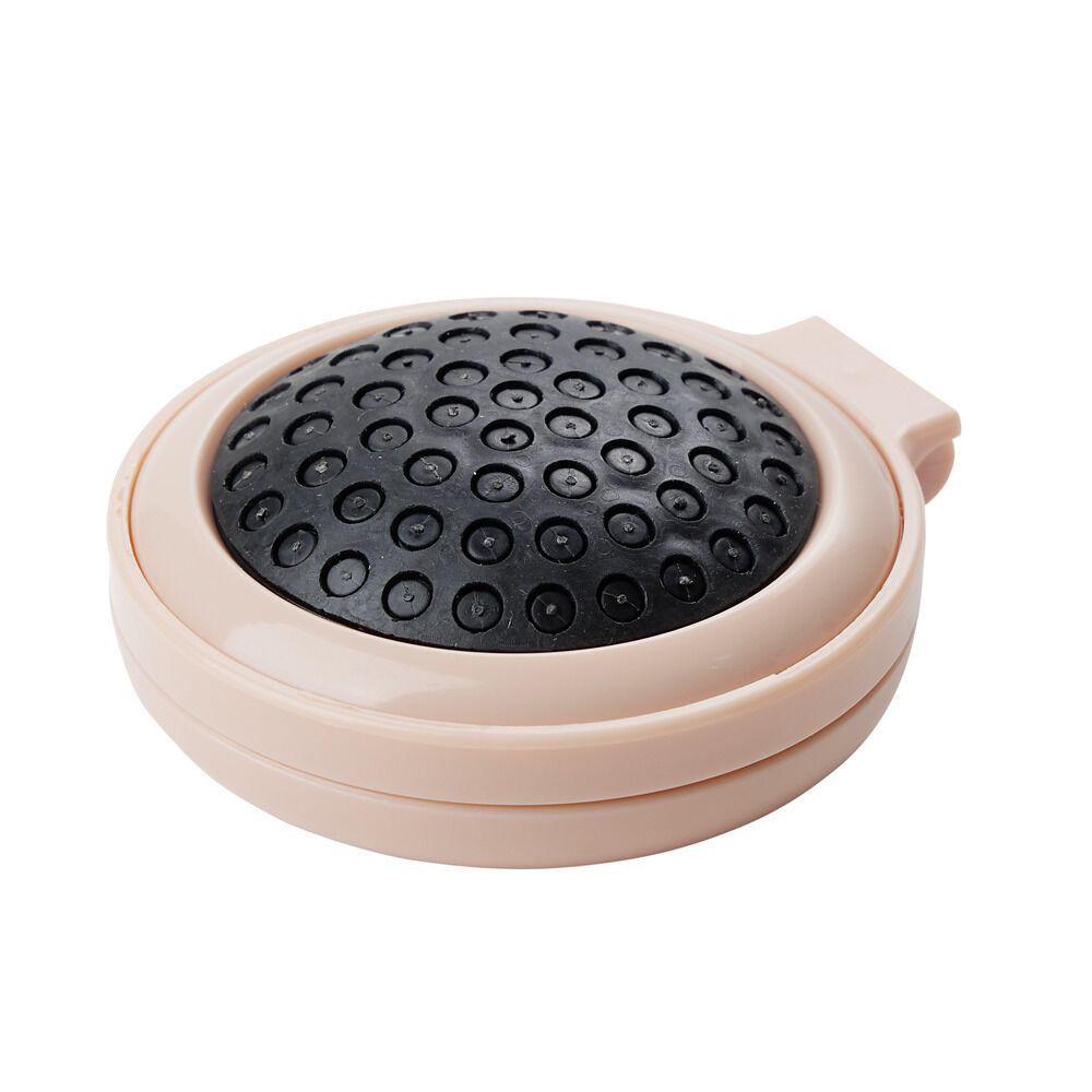 Brosse à cheveux pliable ronde avec miroir Ø6,5cm (3 modèles)