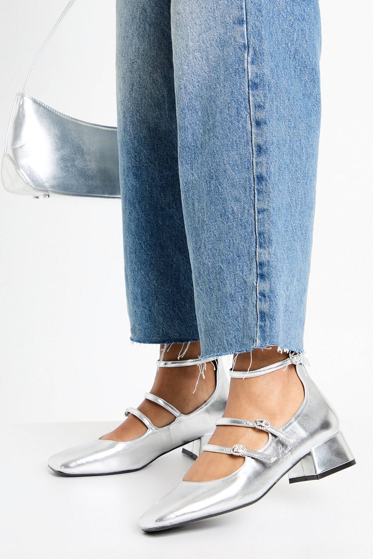 boohoo Chaussures Mary Jane à bout carré et trois brides