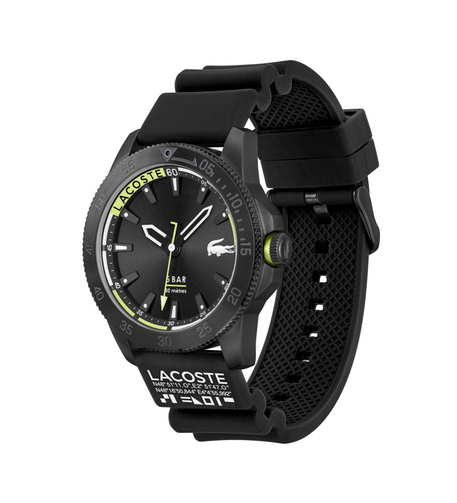 Relógio analógico Lacoste Regatta, preto