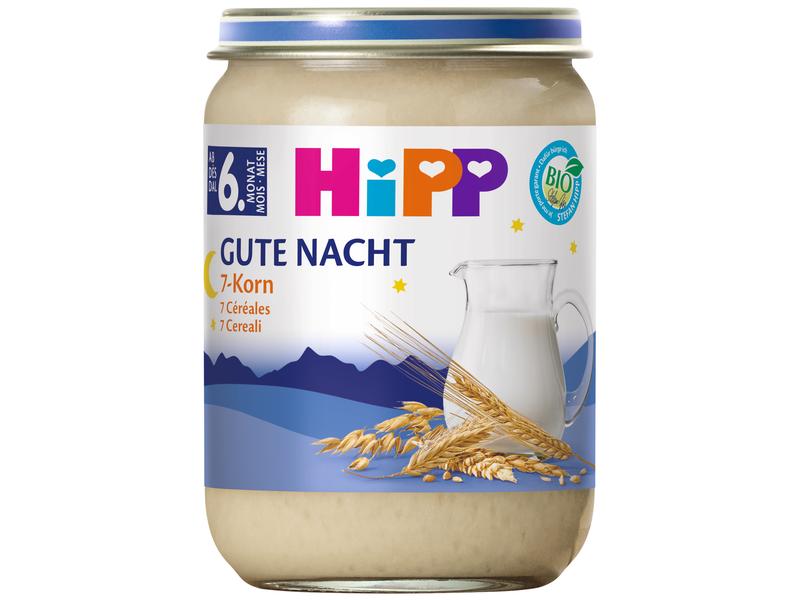 HIPP Getreidebrei Gute Nacht 7-Korn 190 g 7-Korn für Babys
