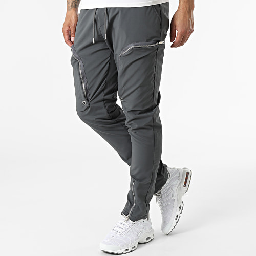 Ensemble Veste Zippée Capuche Et Pantalon Jogging LL602 Gris Anthracite