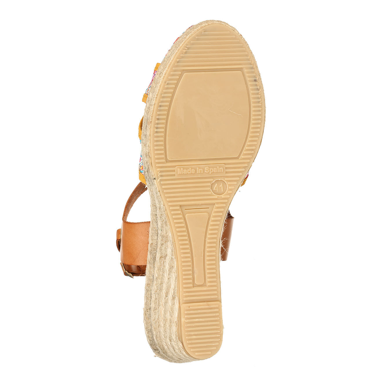 Pare Gabia Sandales compensées en Toile & Cuir Talma multicolore Talon 7cm