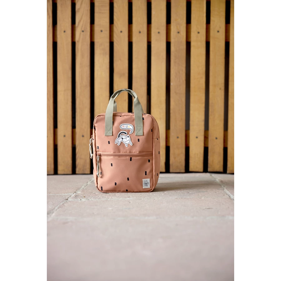 LÄSSIG Mini Square Backpack Happy Prints caramel