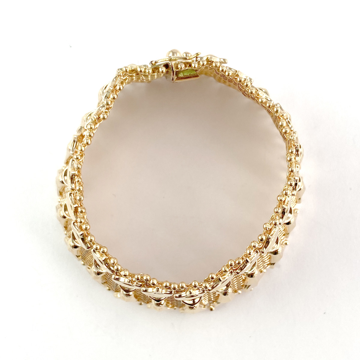 Bracelet d'occasion or 750 jaune maille fantaisie 18 cm