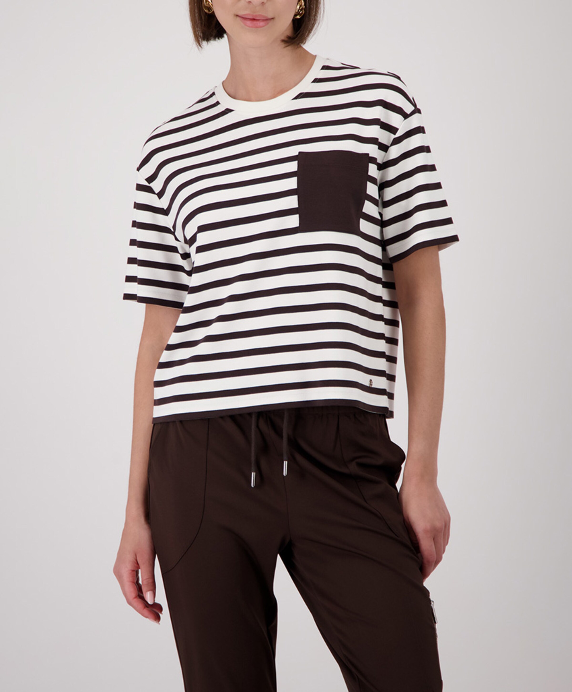 Monari Dames T-shirt bruin