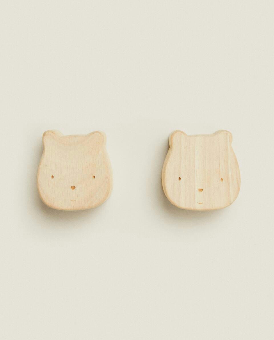 Maçaneta de porta em formato de urso (pacote com 2)