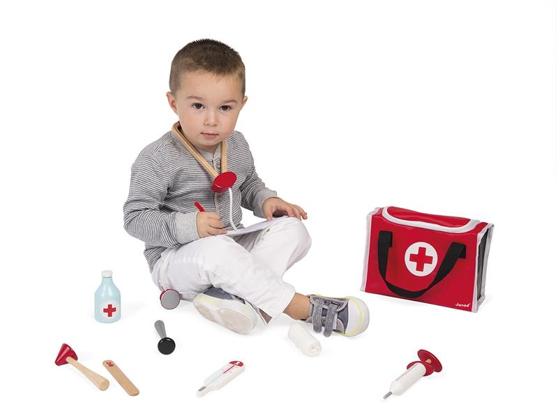 Janod Arzt Doktortasche 10-teilig Für Kinder, die sich gerne um andere kümmern