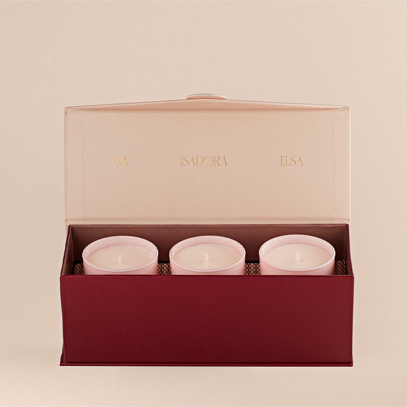 Coffret bougies parfumées - 3 x 90 g