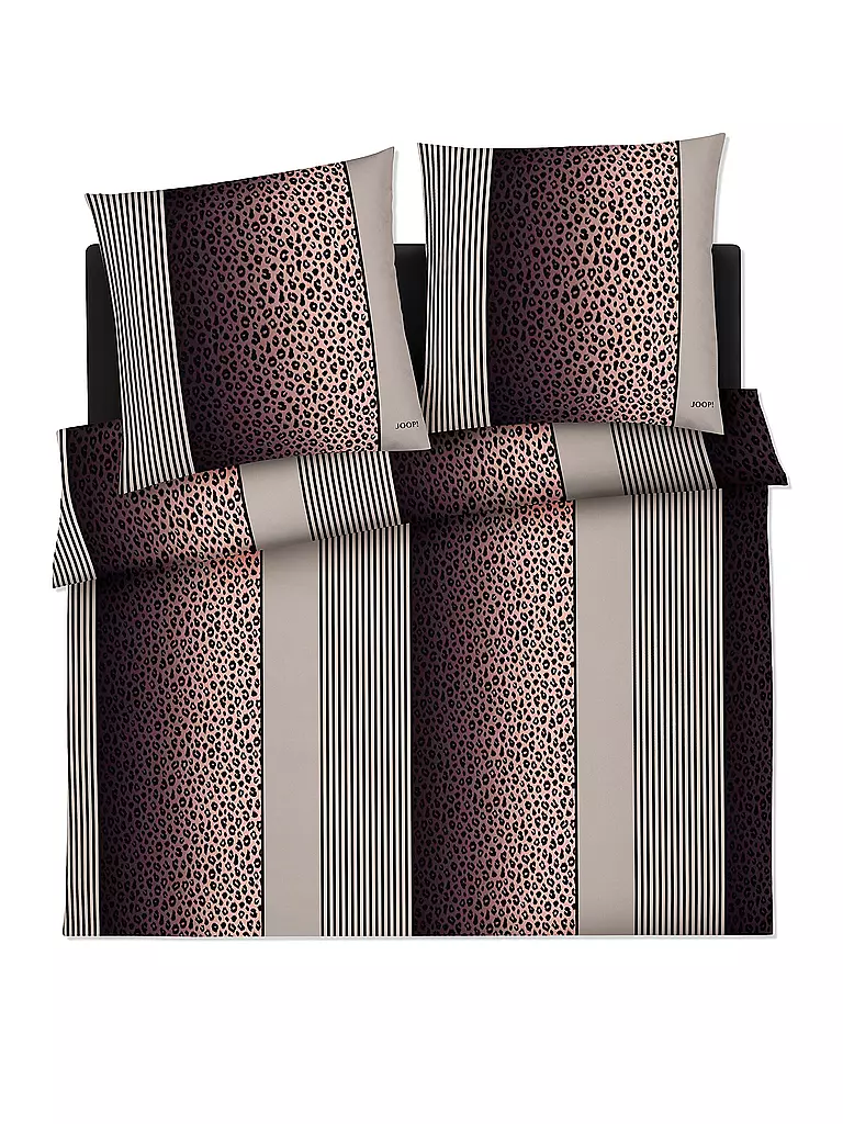 JOOP Satin Bettwäsche LEO 70x90cm / 200x200cm Stone grau