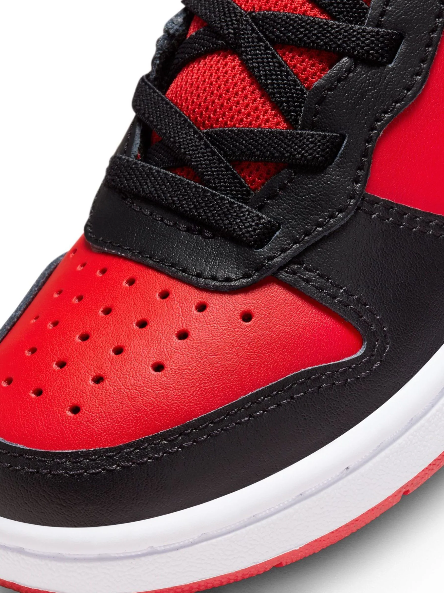 Rood/zwart - Nike - Junior Court Borough halfhoge sneakers