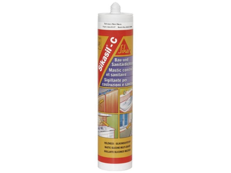 Sika Silikon Sikasil-C 300 ml, Schwarz 1-komponentige Silikondichtstoff