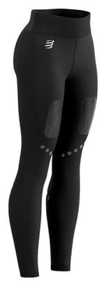 Collant Long Femme Compressport Winter Trail Under Control Noir