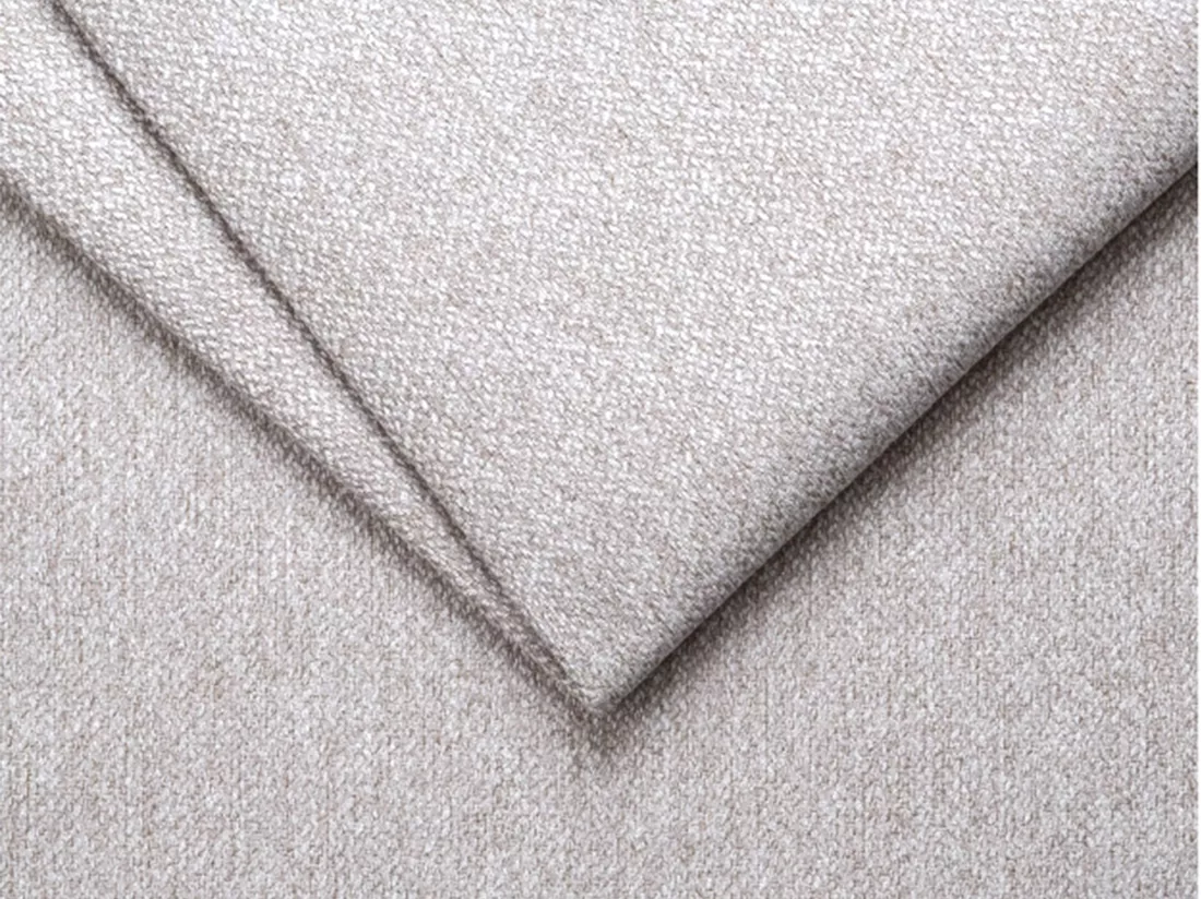 Pouf en tissu chiné beige POGNI de Maison Céphy
