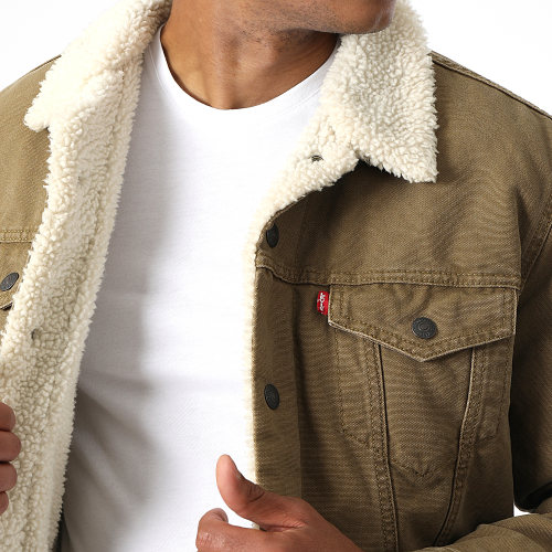 Veste Jean Col Sherpa Trucker III 16365 Vert Kaki