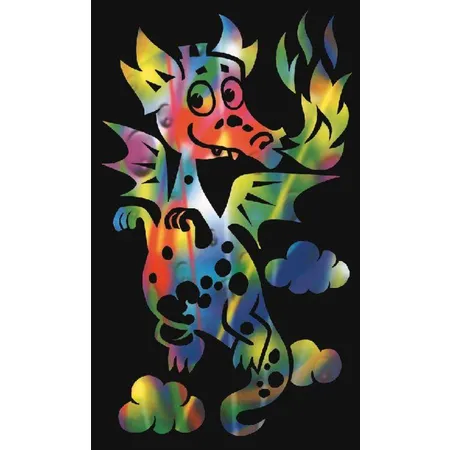 Mammut 141003 Mini Scraper Kratzbild Drache, regenbogen