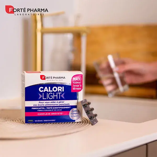 Forté Pharma CaloriLight 120 comprimidos, embalagem com 2 unidades, até 120 refeições