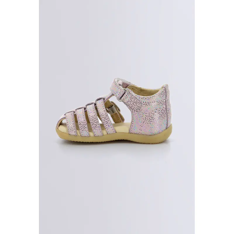 Bigkro Rose argent SANDALES Cuir Fille