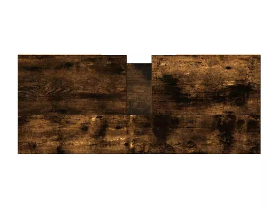 Armoire salle de bain chêne fumé 80x33x60cm bois d'ingénierie