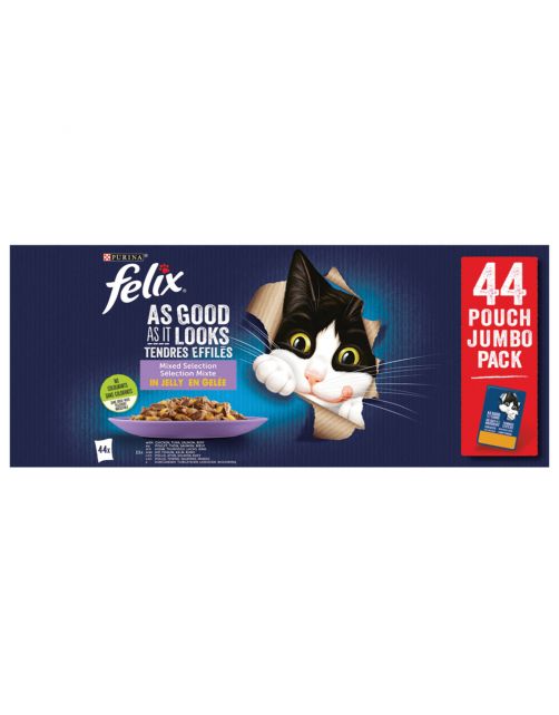 Felix Multibox Elke Dag Feest Mix Selectie In Gelei - Kattenvoer - Rund Kip Tonijn 44x85 g