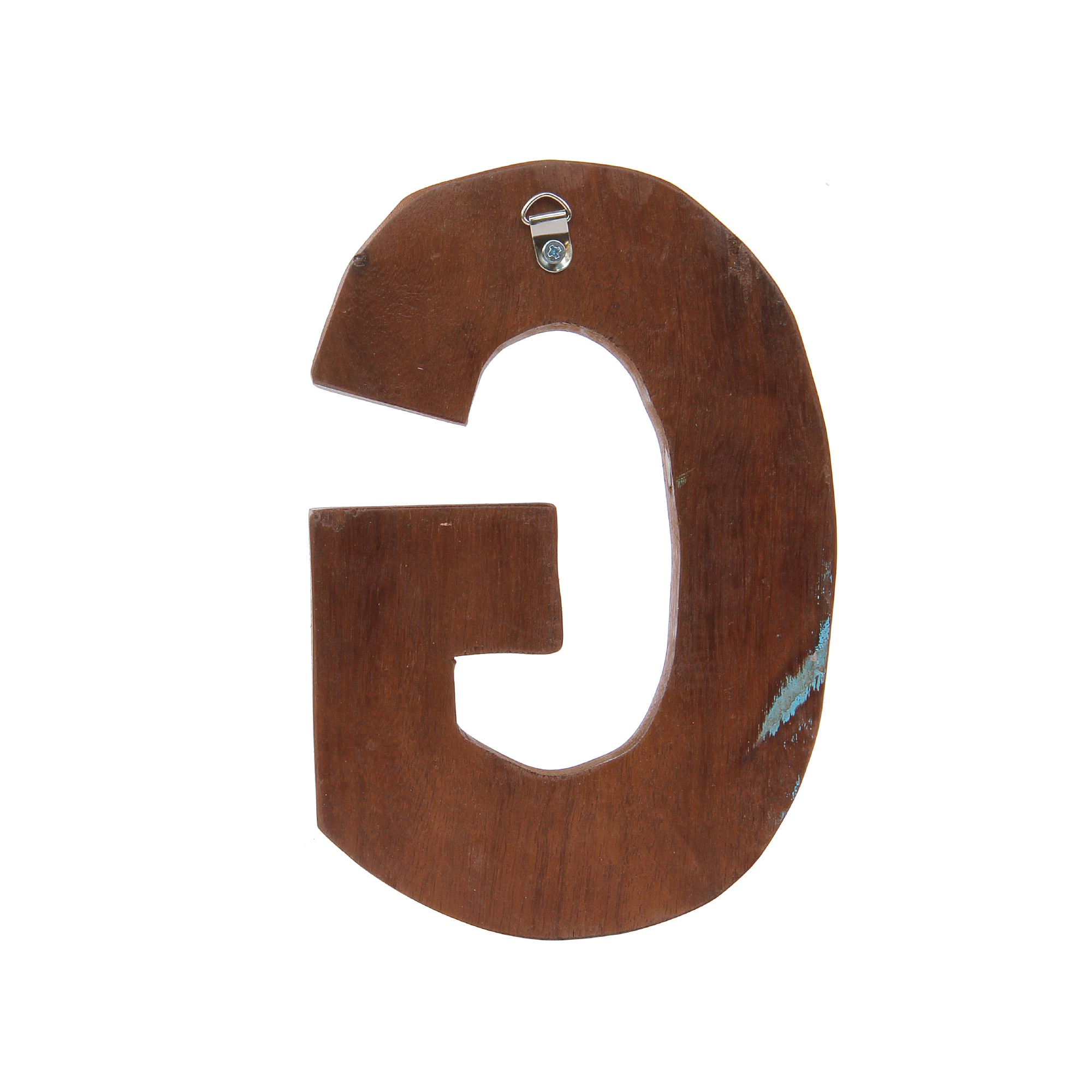 Holzbuchstabe 'G', mehrfarbig, T 2,5 cm, B 13 cm, H 19 cm von fischer's lagerhaus
