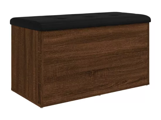Banc de rangement chêne marron 82x42x45 cm Bois d'ingénierie