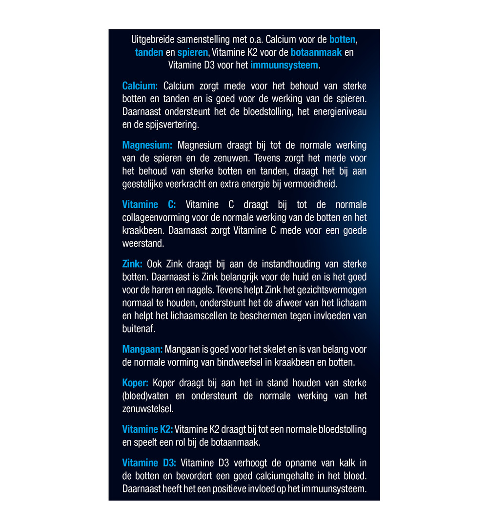 Lucovitaal Calcium Magnesium Bot Formule (60 tabletten)