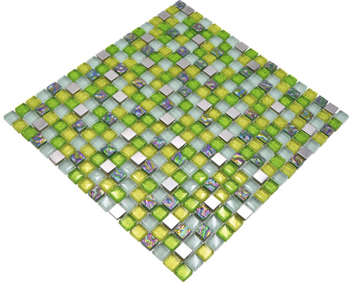 Glasmozaïek XCE 99 mix groen 30,5x32,2 cm