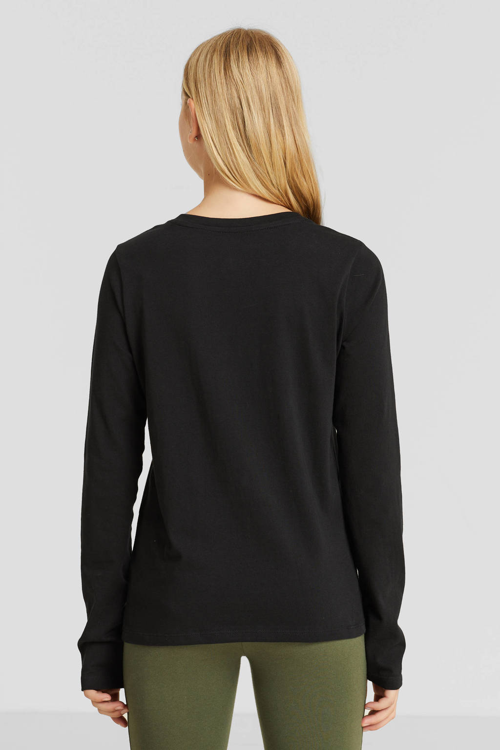 anytime longsleeve T-shirt zwart