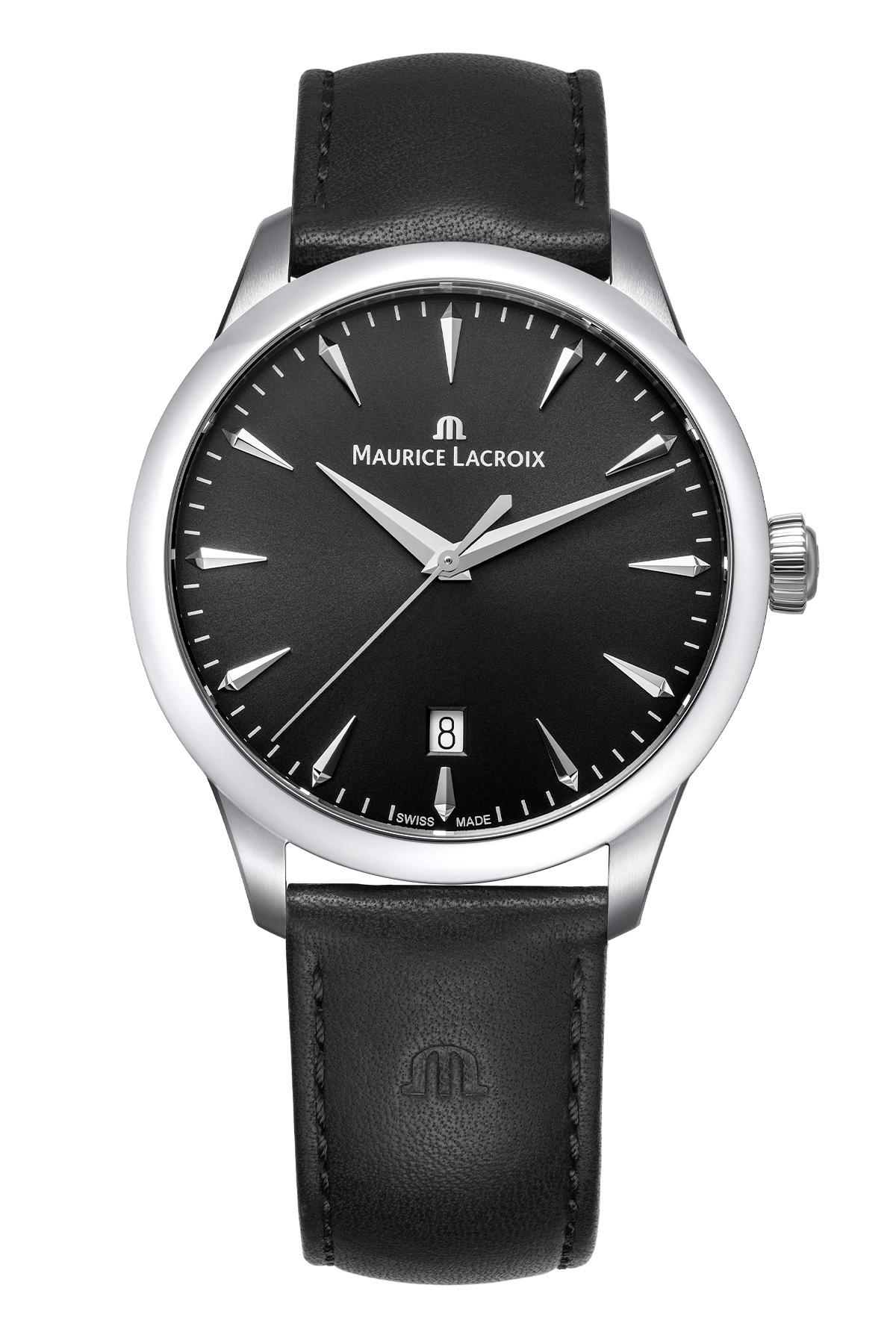 Maurice Lacroix 1975 Automatik Date 36mm Schwarz Leder