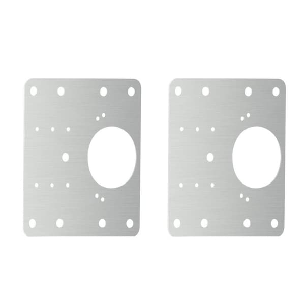 INF Hengselplate i rustfritt stål for reparasjoner, 9x9 cm 2-pakning
