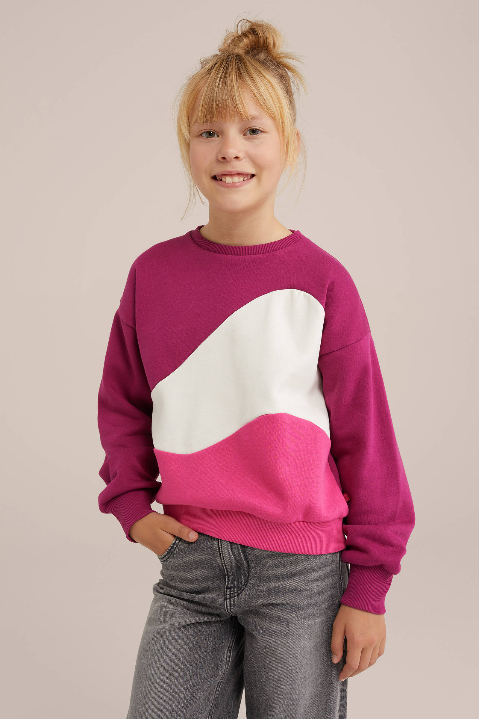 WE Fashion sweater roze