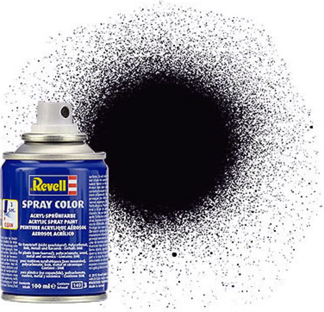 Revell  Spray schwarz, matt, 100 ml    Sprühlack für viele verschiedene Materialien