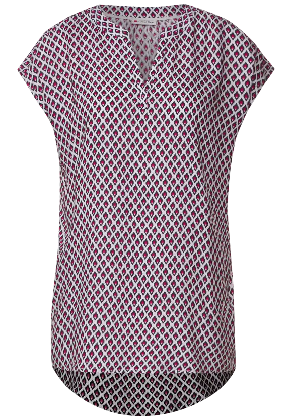 Long Blusenshirt mit Print - nu pink