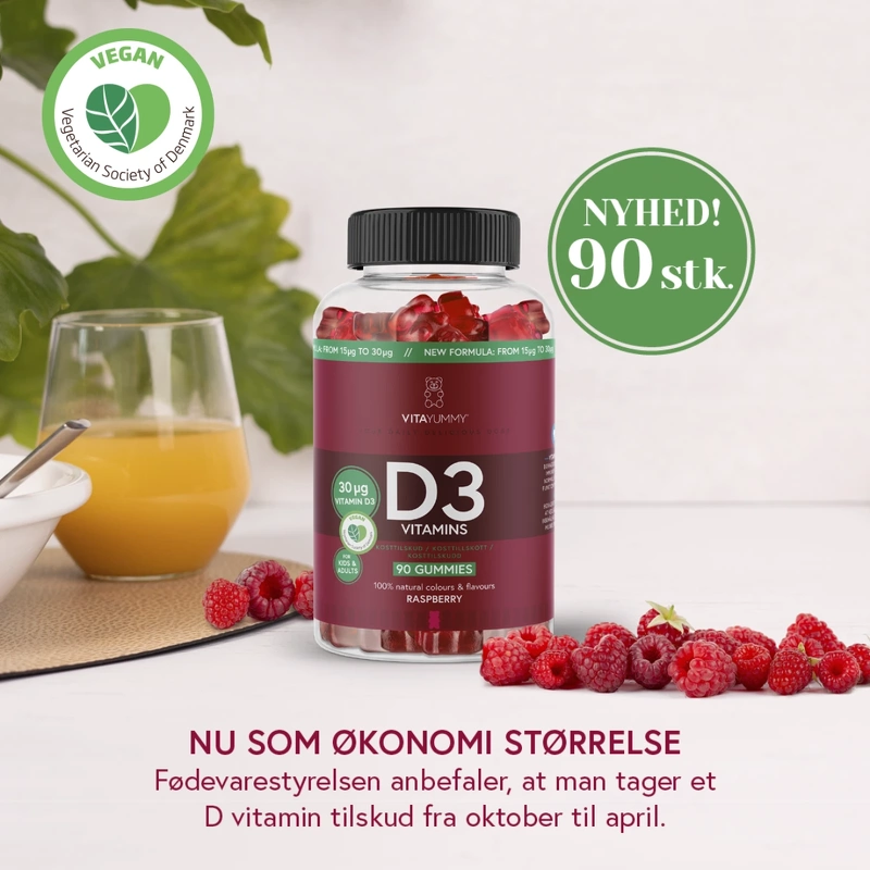VitaYummy Vitamin D3 Raspberry 90 Pieces