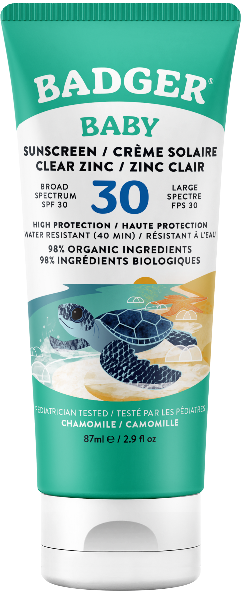 Badger Balm  Baby Sunscreen Cream Chamomile SPF 30, 87 ml