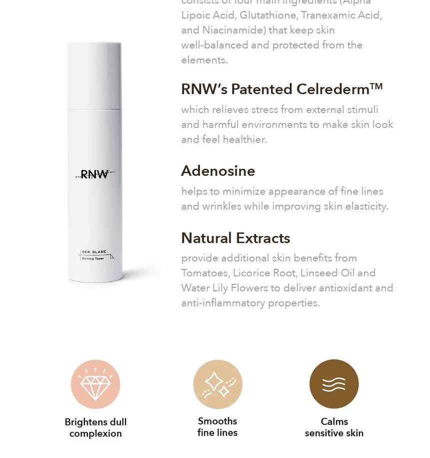 RNW-DER. BLANC glanzende toner