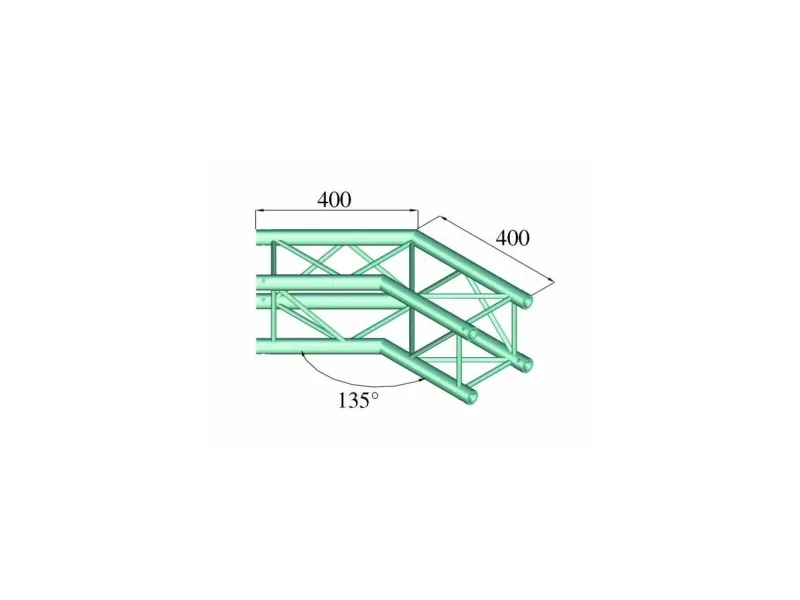 Alutruss DECOLOCK DQ4-PAC23 4-punkts traverse Hjørne 135 °