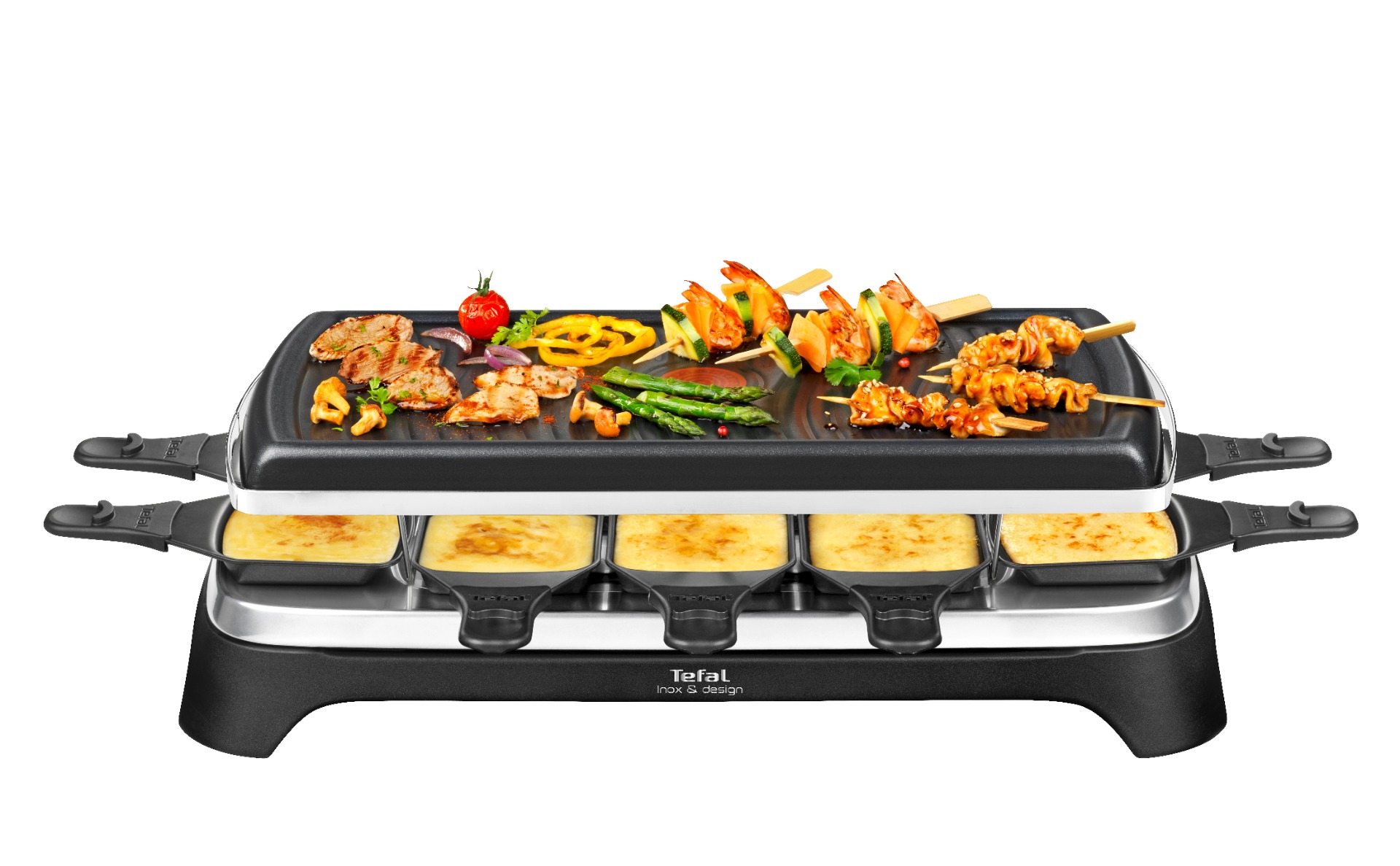 Tefal RE458812 raclette 10 personen Zwart 1350 W