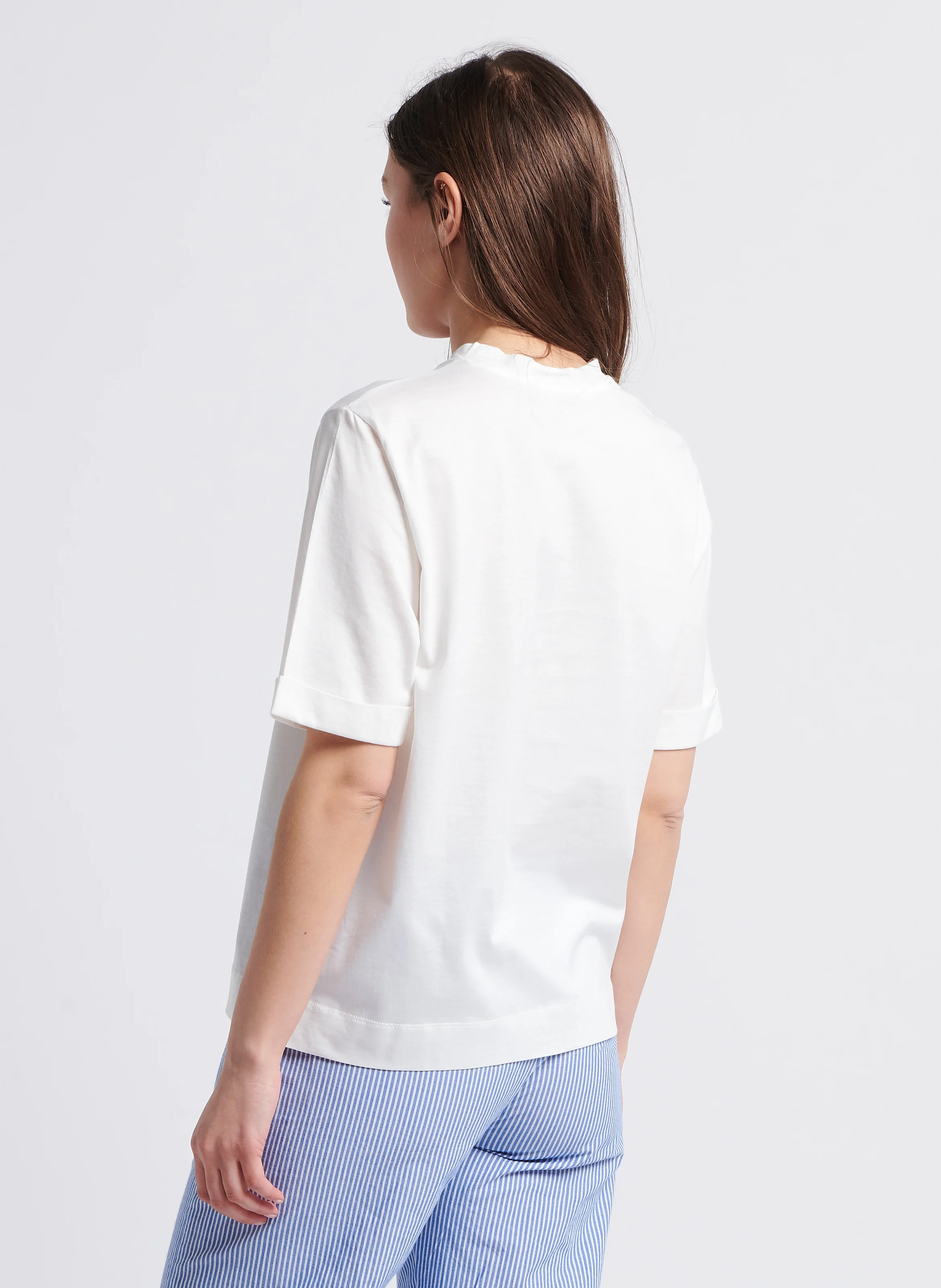 AMA - Tee-shirt droit en coton | Blanc