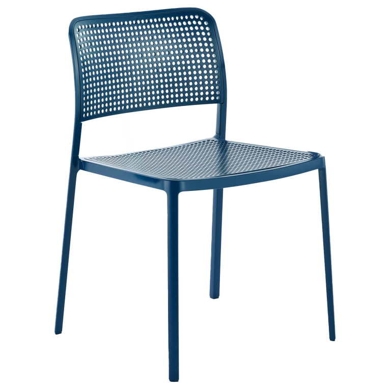 Kartell Audrey tuinstoel blauw met blauw frame