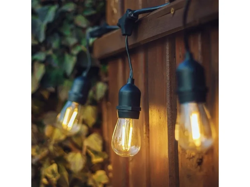Vintage Edison Smart Light Chain - Voice Controlled LED Lights for Outdoor Use