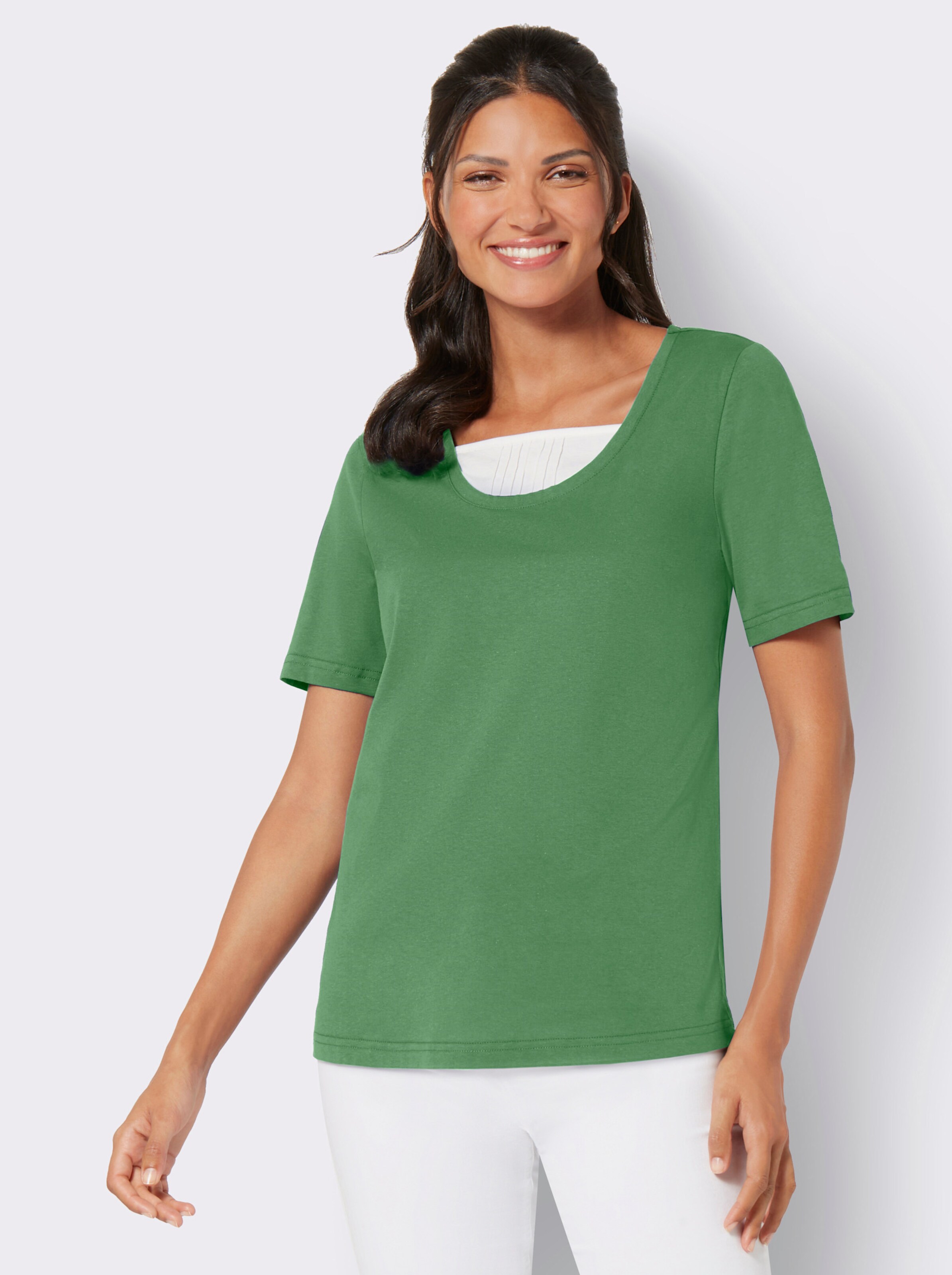 2-in-1-Shirt mit Biesenverzierung