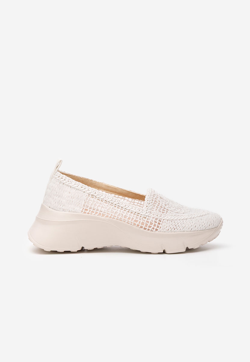 Mocassins à plateforme blancs Willena