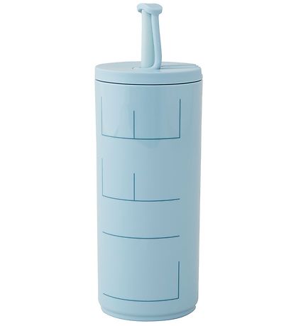 Design Letters Becher m. Strohhalme - 500 ml - Travel - Hellblau