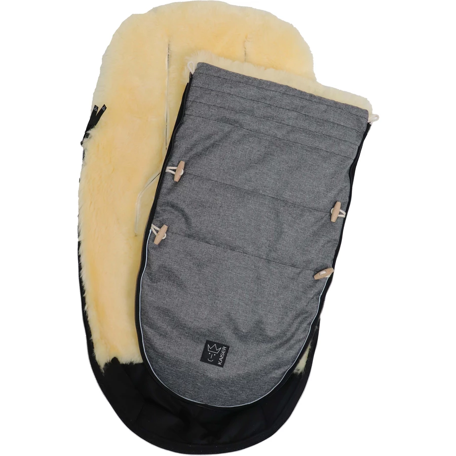 Kaiser Winterfußsack LOVE THE NATURE anthracite melange