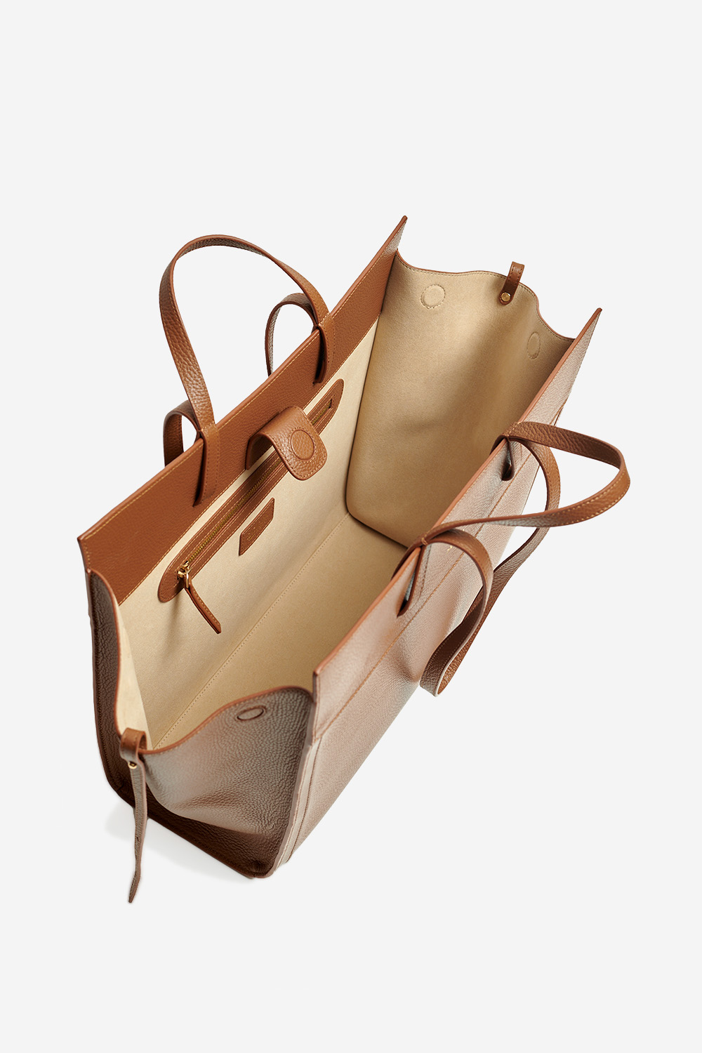 Shopping leather shoulder bag